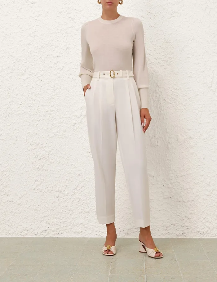 Women Zimmermann Shorts and Pants Crush Barrel Pant Milk
