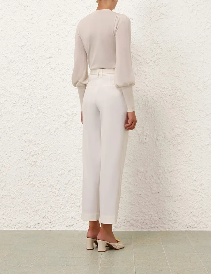 Women Zimmermann Shorts and Pants Crush Barrel Pant Milk