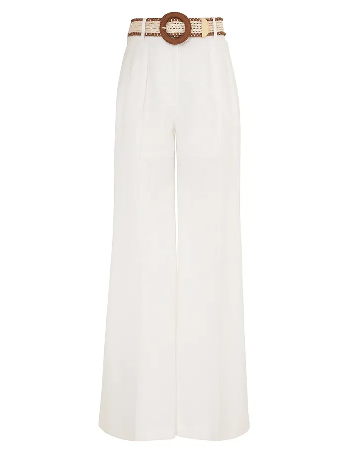 Women Zimmermann Shorts and Pants Golden Tuck Pant Ivory