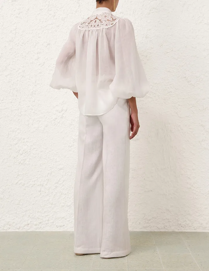 Women Zimmermann Shorts and Pants Golden Tuck Pant Ivory