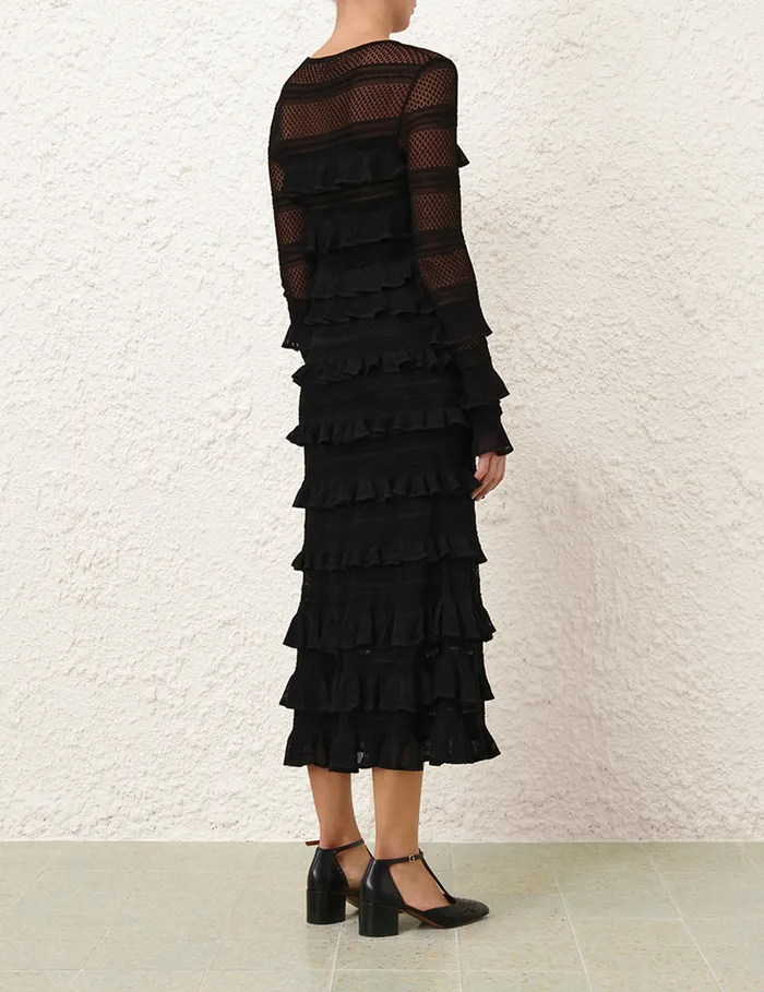 Women Zimmermann Skirts Illustration Frilled Skirt Black