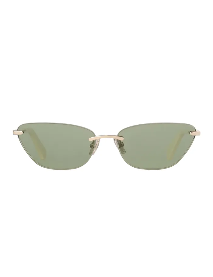 Women Zimmermann Sunglasses Celeste Cat Eye Bottle Green