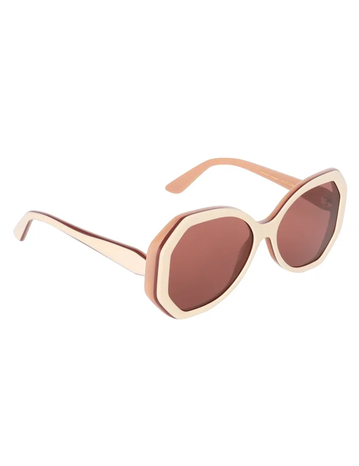 Women Zimmermann Sunglasses Uptempo Hexagon Cream