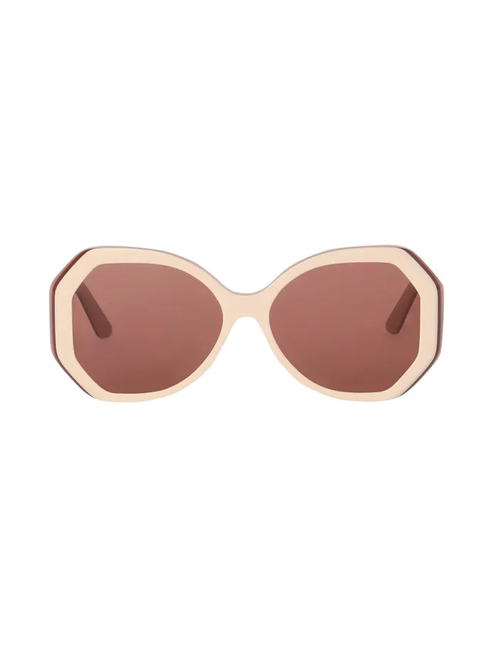 Women Zimmermann Sunglasses Uptempo Hexagon Cream