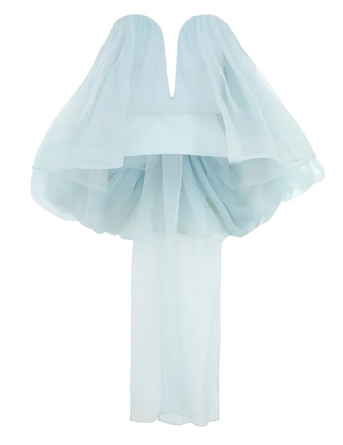 Women Zimmermann Tops Crush Strapless Bodice Mint