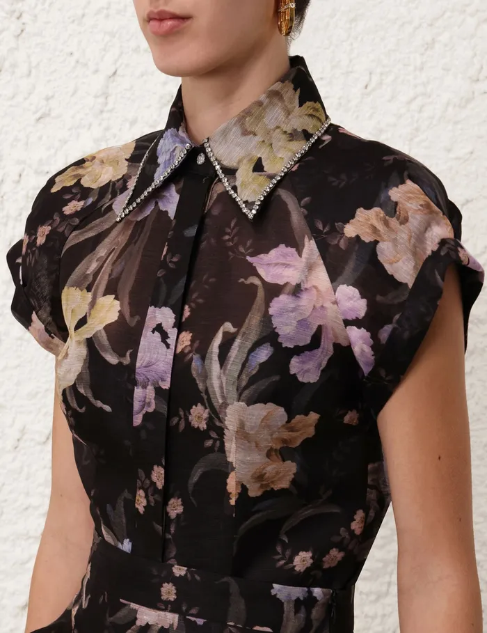 Women Zimmermann Tops Eden Fitted Blouse Iris Sherbet
