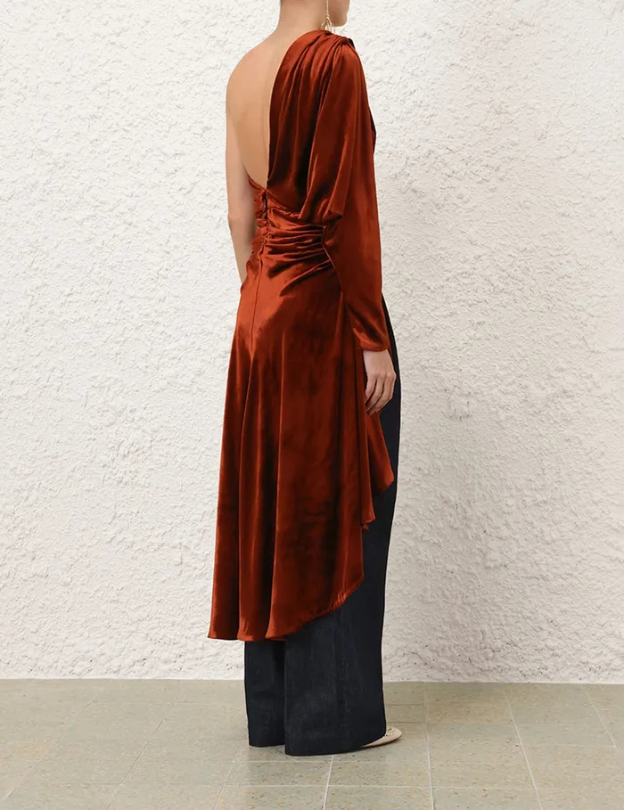 Women Zimmermann Tops Illustration Asymmetric Top Rust