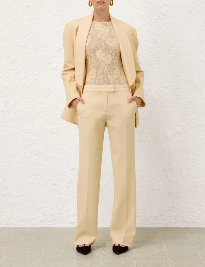 Women Zimmermann Tops Lace Bodysuit Tea