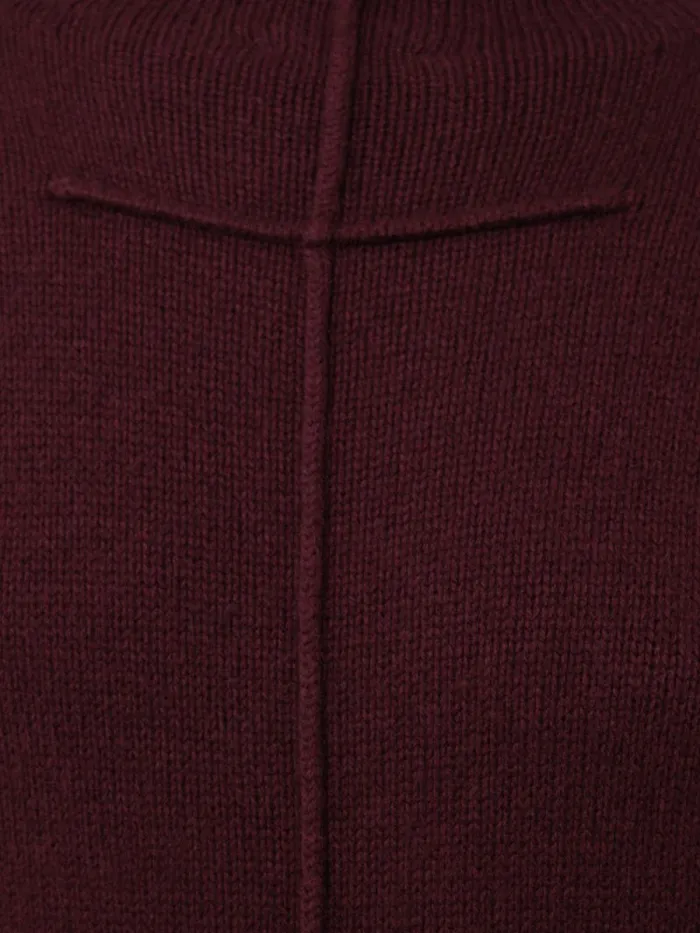Wool Cashmere Blend Dress Burgundy Women Jigsaw Knitwear and Cashmere