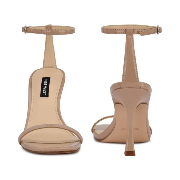 Yess Ankle Strap Sandals Antique Taupe Patent Women Nine West Sandals Yess Ankle Strap Sandals Antique Taupe Patent Women Nine West Sandals