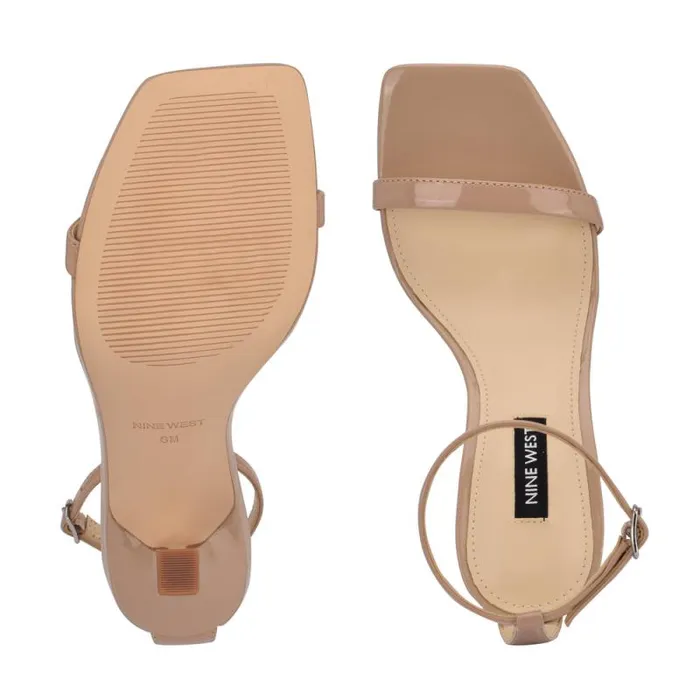 Yess Ankle Strap Sandals Antique Taupe Patent Women Nine West Sandals Yess Ankle Strap Sandals Antique Taupe Patent Women Nine West Sandals