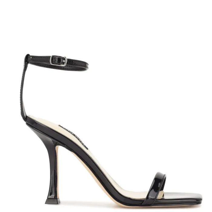 Yess Ankle Strap Sandals Black Women Nine West Heels