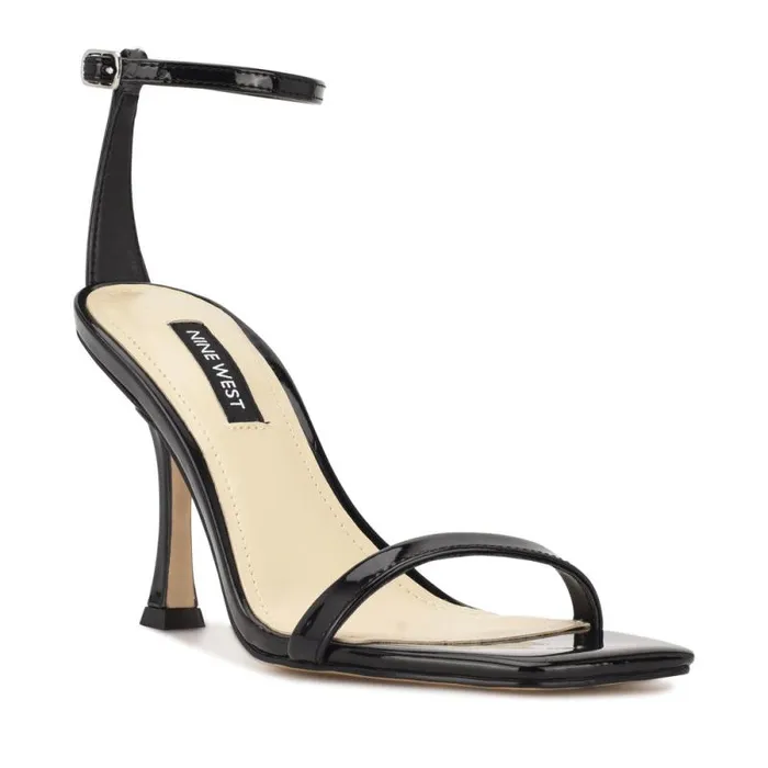 Yess Ankle Strap Sandals Black Women Nine West Heels