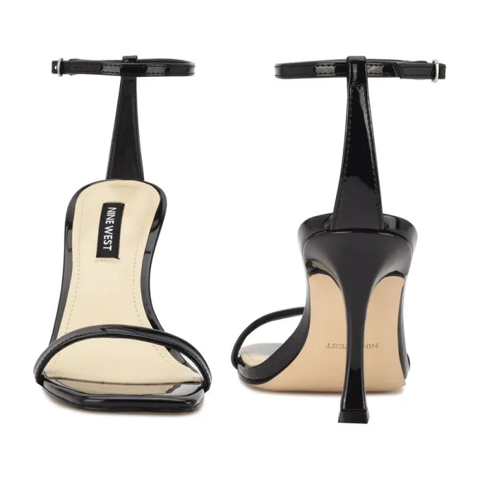 Yess Ankle Strap Sandals Black Women Nine West Heels