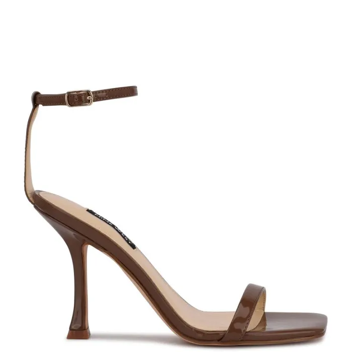 Yess Ankle Strap Sandals New Maple Patent Women Nine West Heels