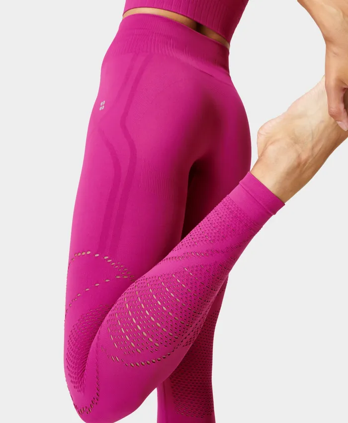 Yoga Pants 360 Seamless Yoga Leggings Phlox Pink Sweaty Betty Women
