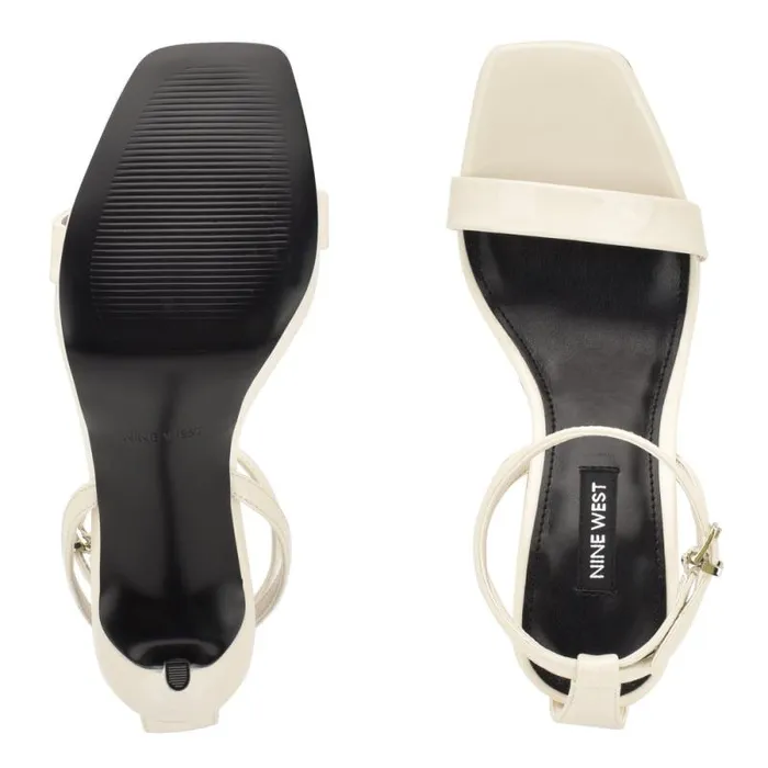 Zilo Platform Sandals Chic Cream Patent Women Nine West Sandals Zilo Platform Sandals Chic Cream Patent Women Nine West Sandals